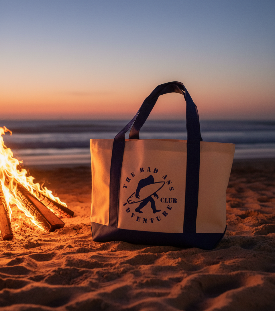 Bad Ass Beach Bag - Surfing Sasquatch
