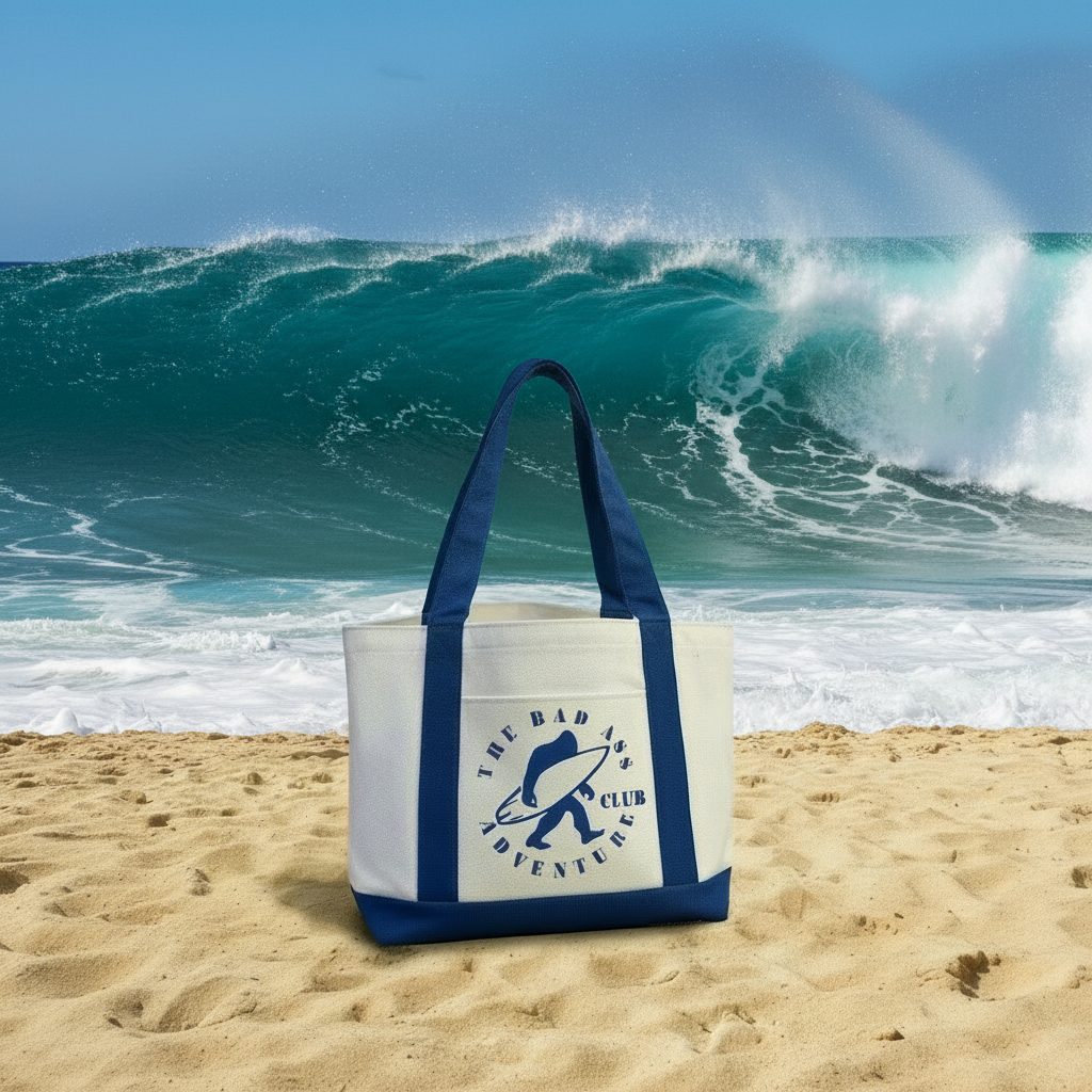 Bad Ass Beach Bag - Surfing Sasquatch