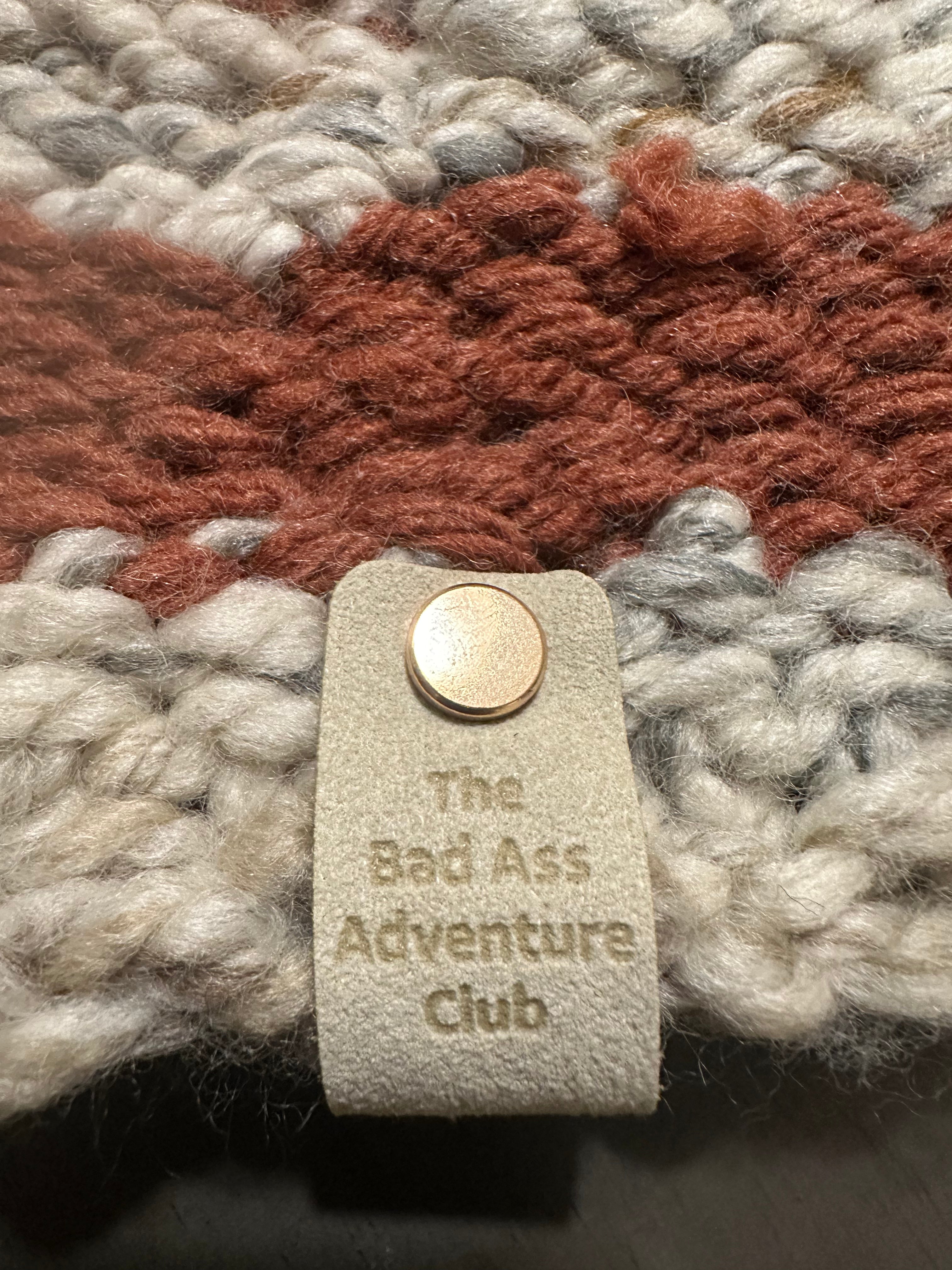 Beanie - Fossil/Saffron Stripe