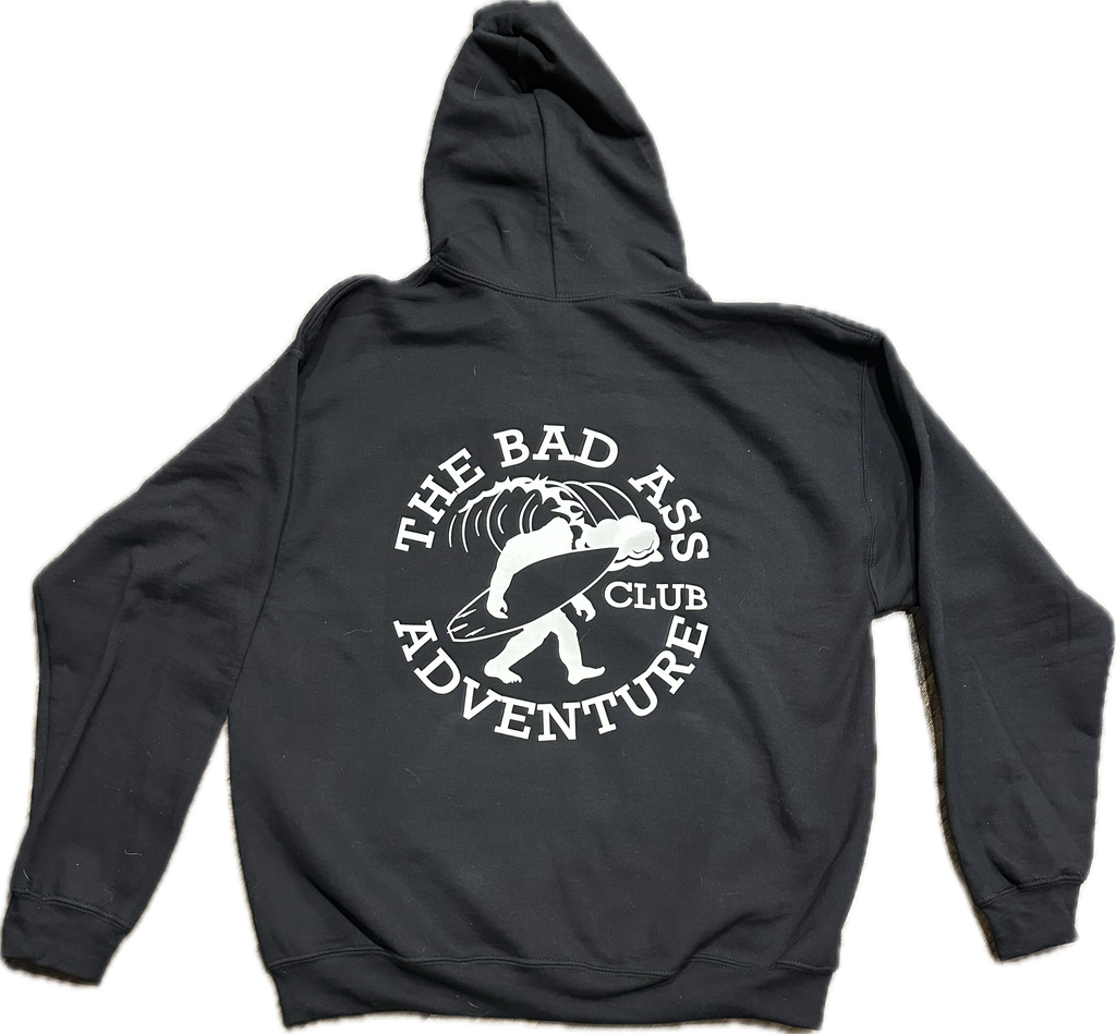 Surfing Sasquatch Hoodie - Black