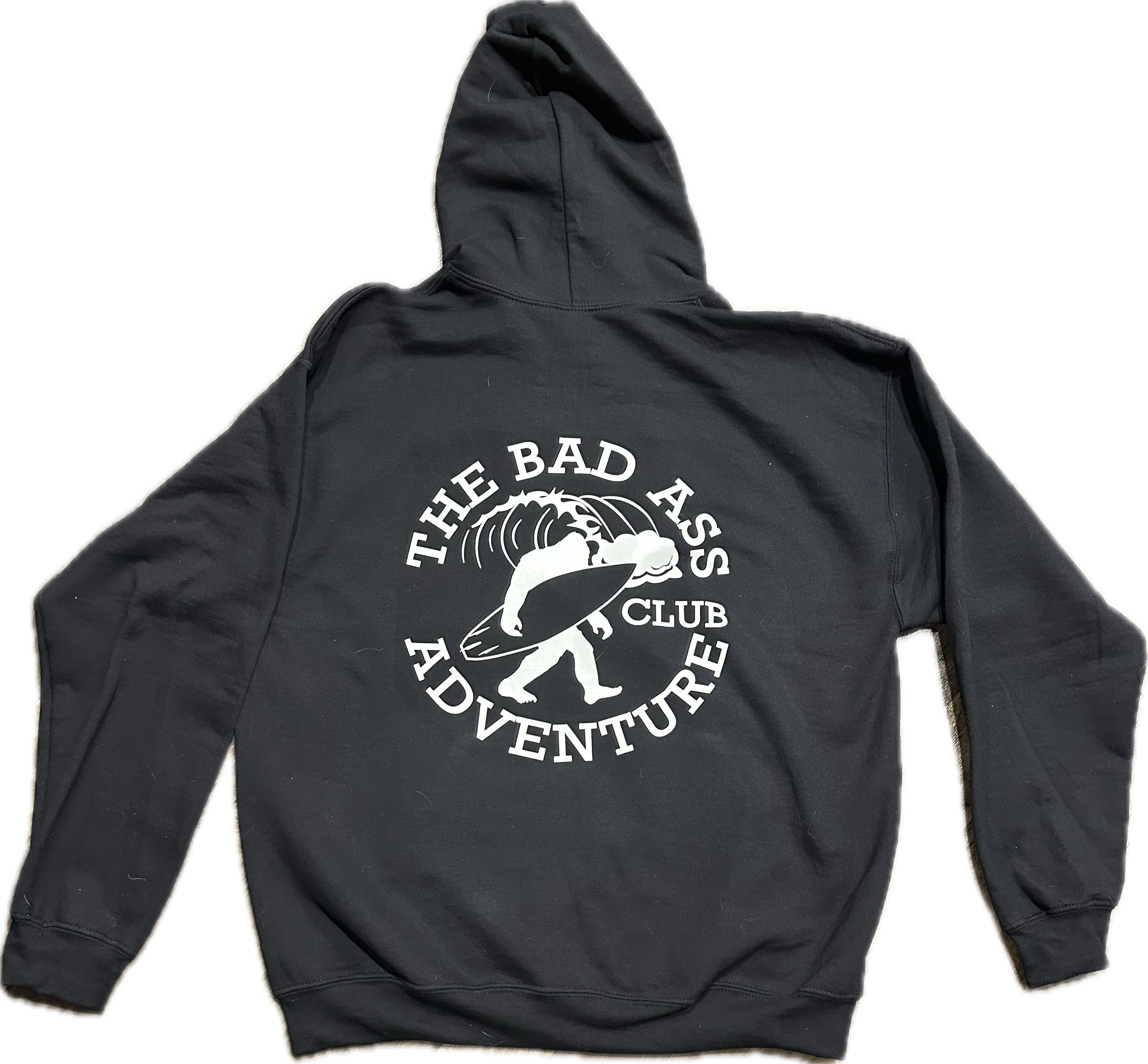 Surfing Sasquatch Hoodie - Black