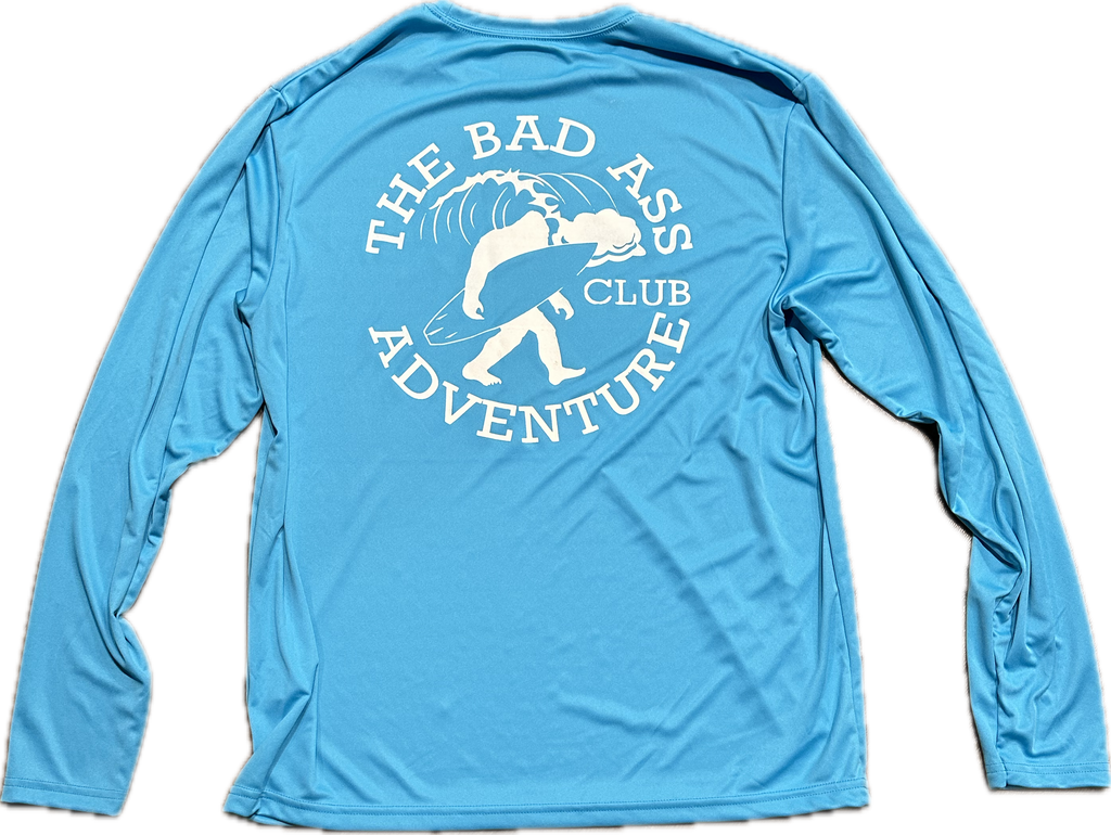 Long Sleeve Surfing Sasquatch Tee - Blue