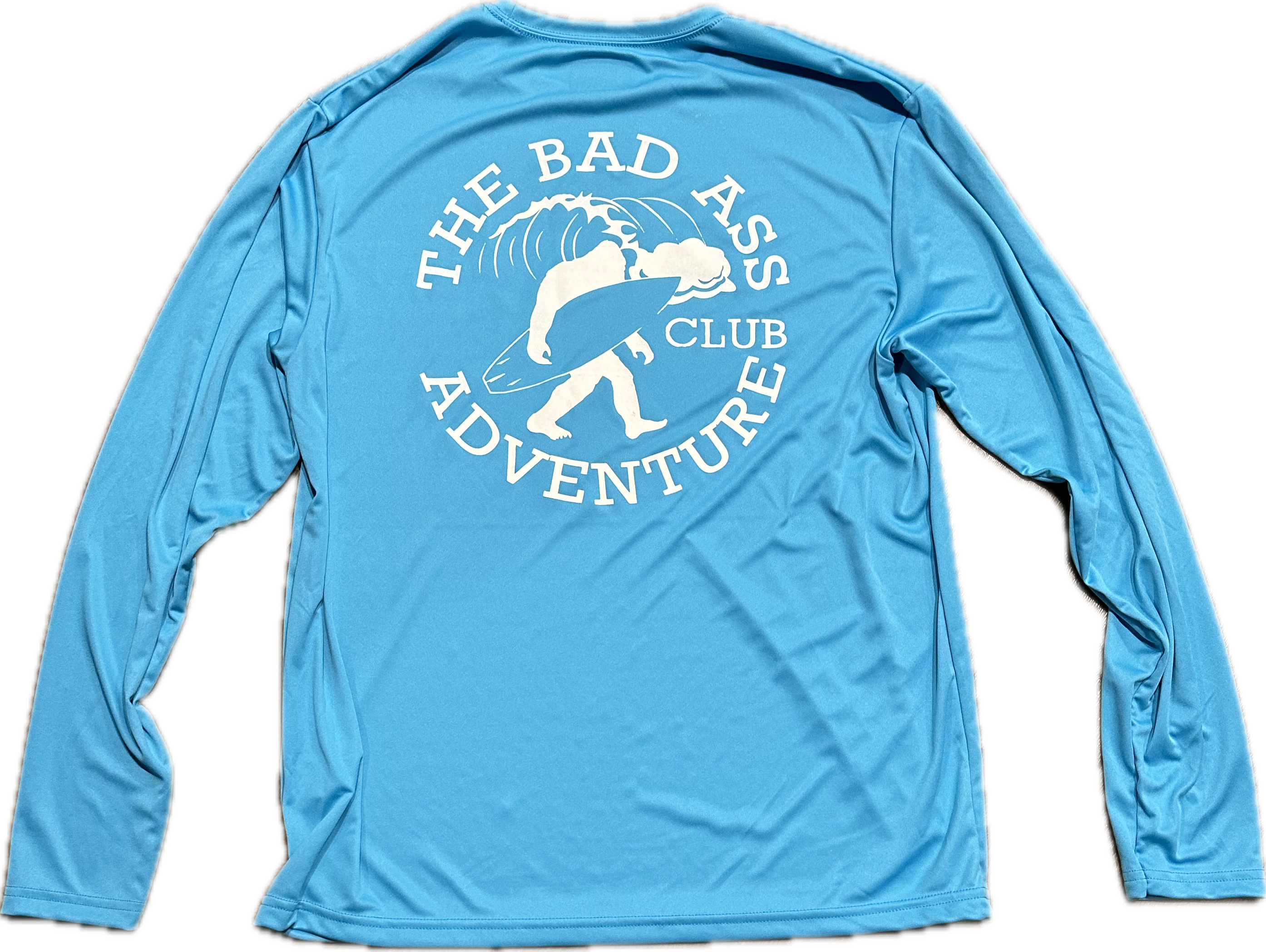 Long Sleeve Surfing Sasquatch Tee - Blue