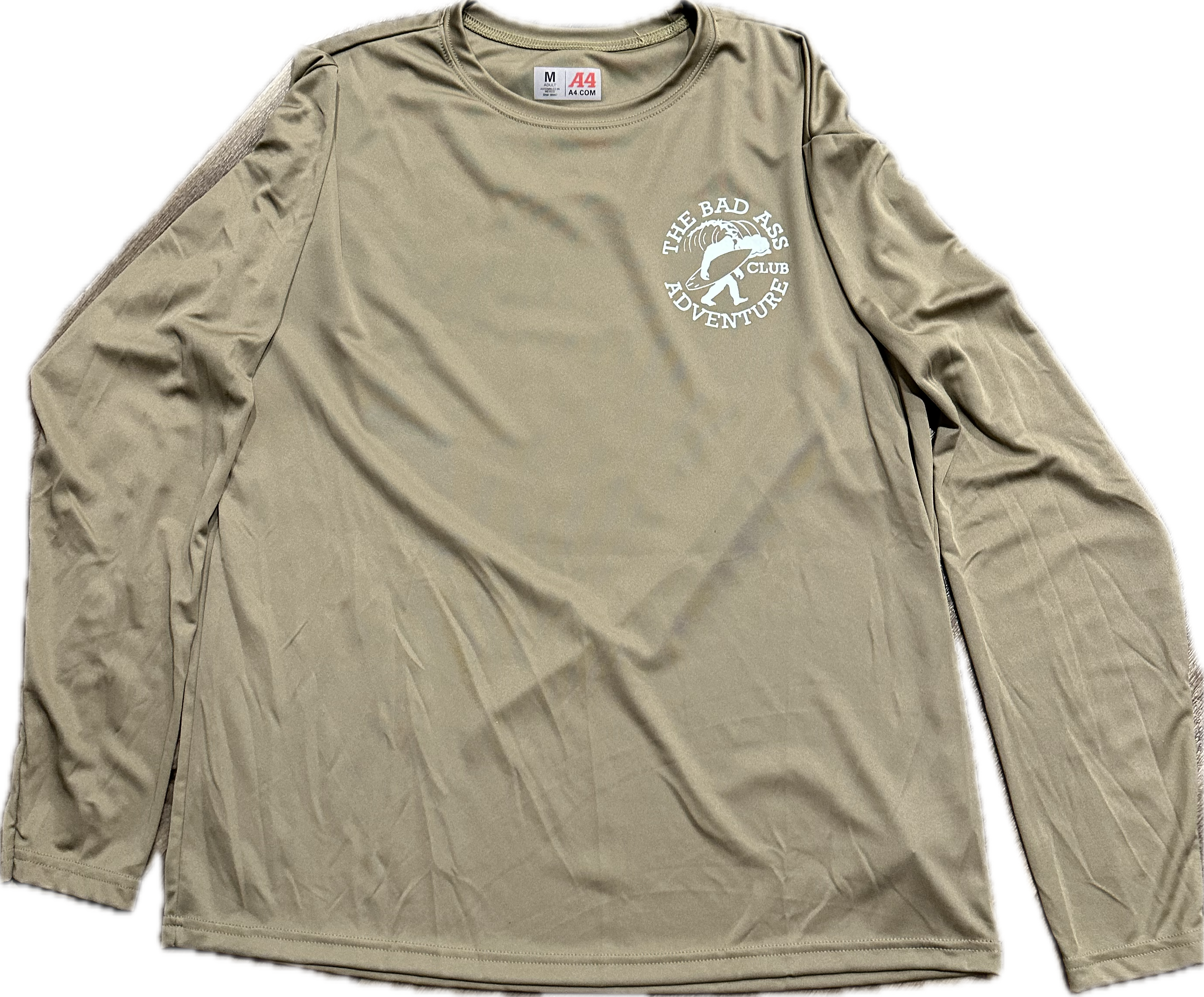 Long Sleeve Surfing Sasquatch Tee - Tan