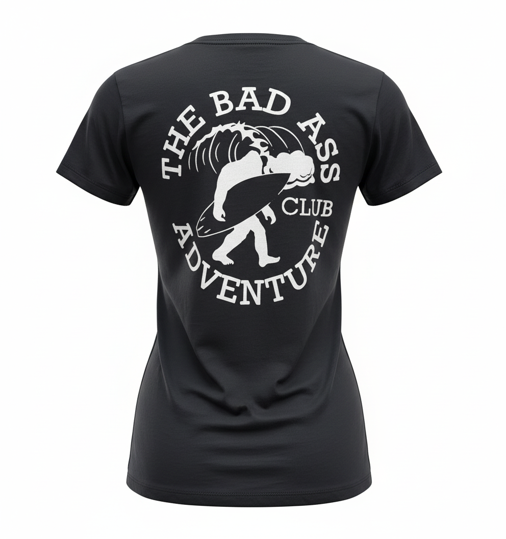 Women’s Surfing Sasquatch Tee - Black