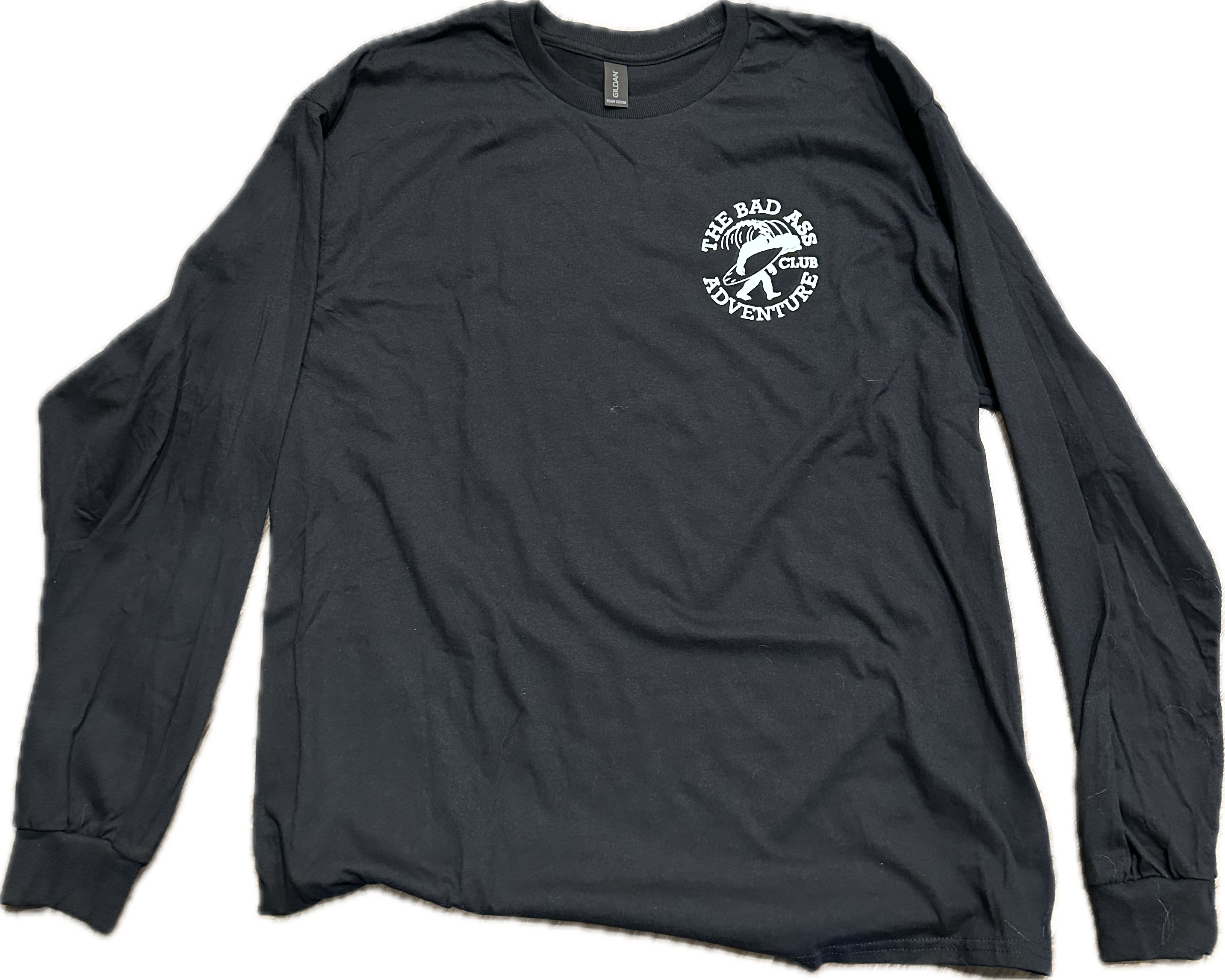 Long Sleeve Surfing Sasquatch Tee - Black
