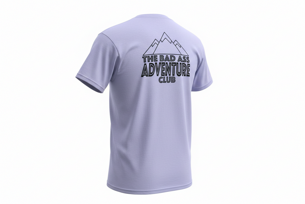 Bad Ass Mountains Tee - Lavender