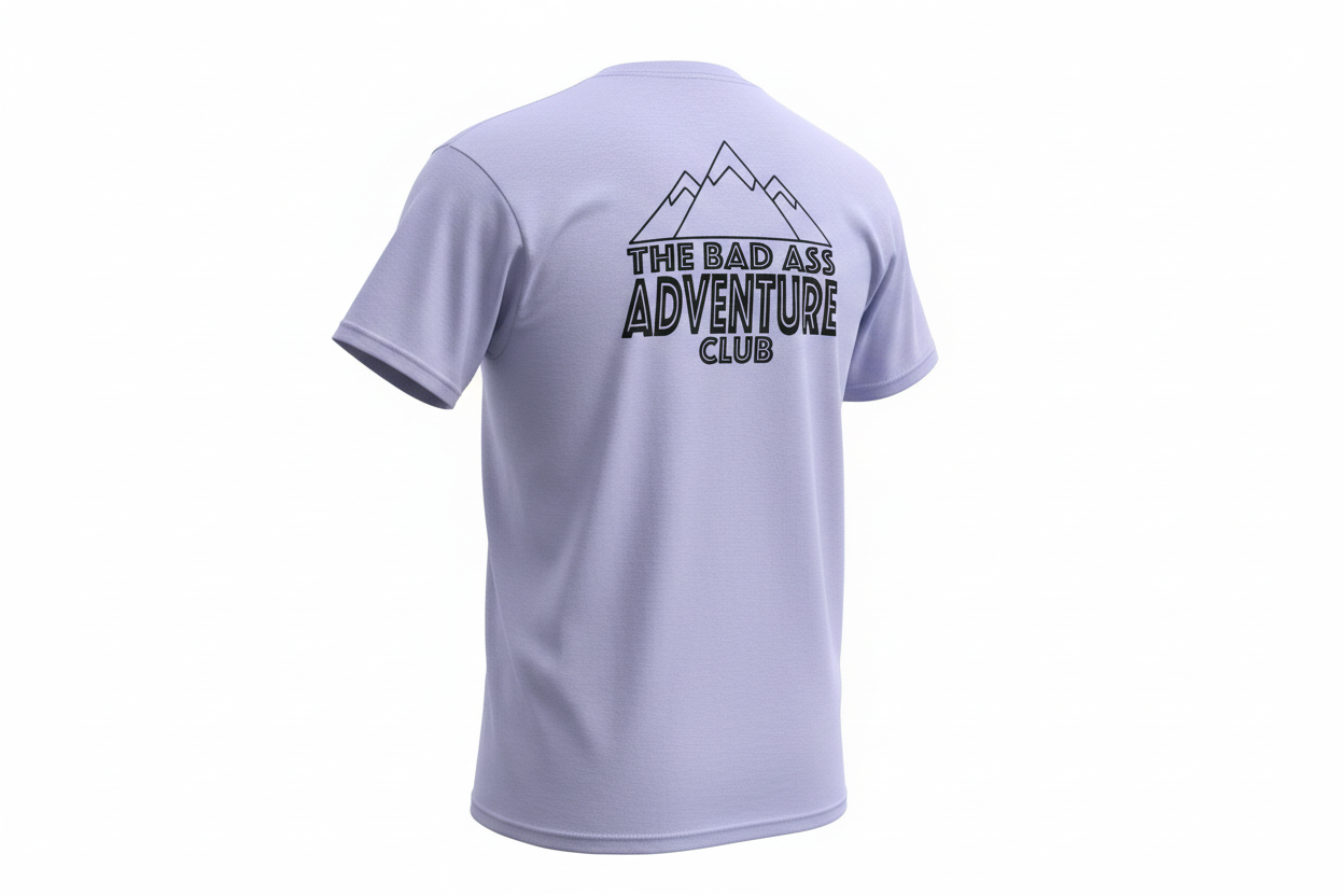Bad Ass Mountains Tee - Lavender