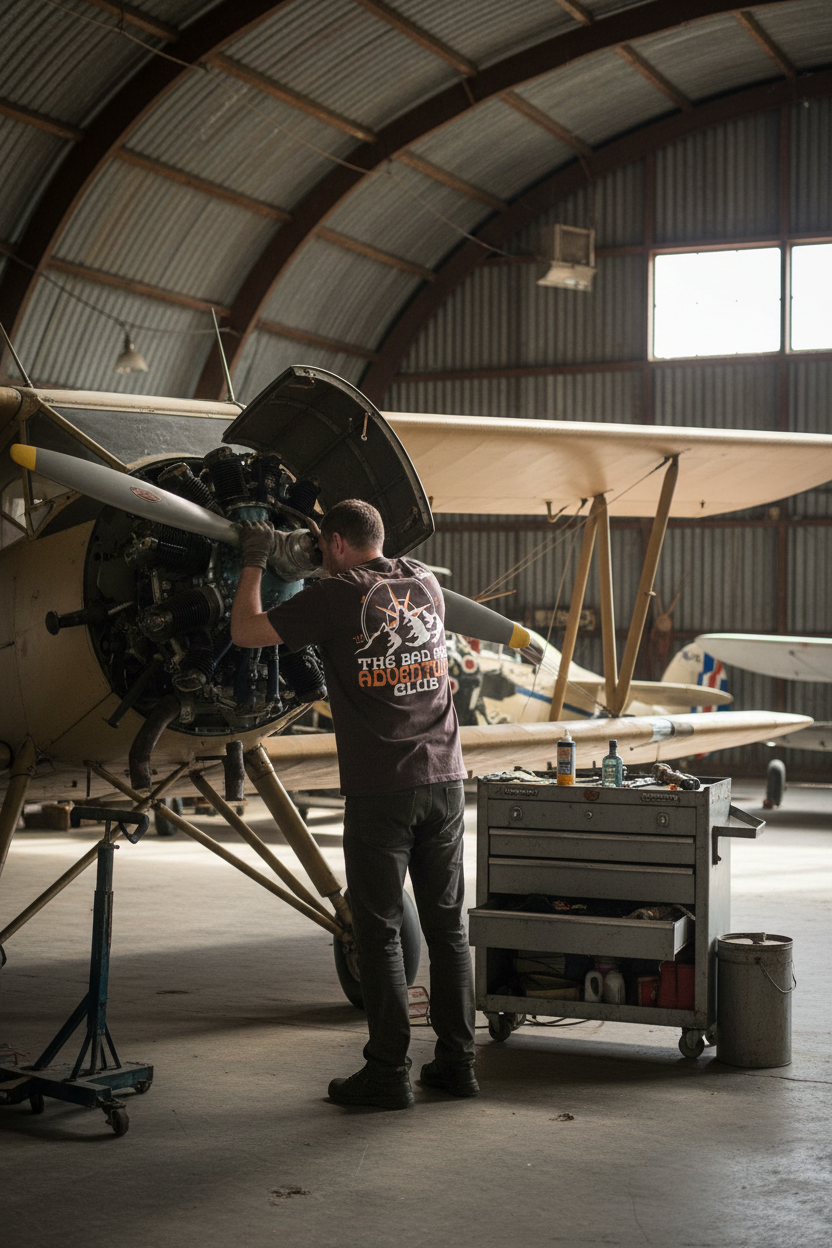Aviator Tee - Brown