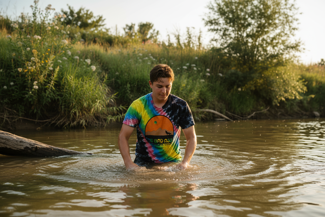 Youth Wolf Tee - Tie Dye